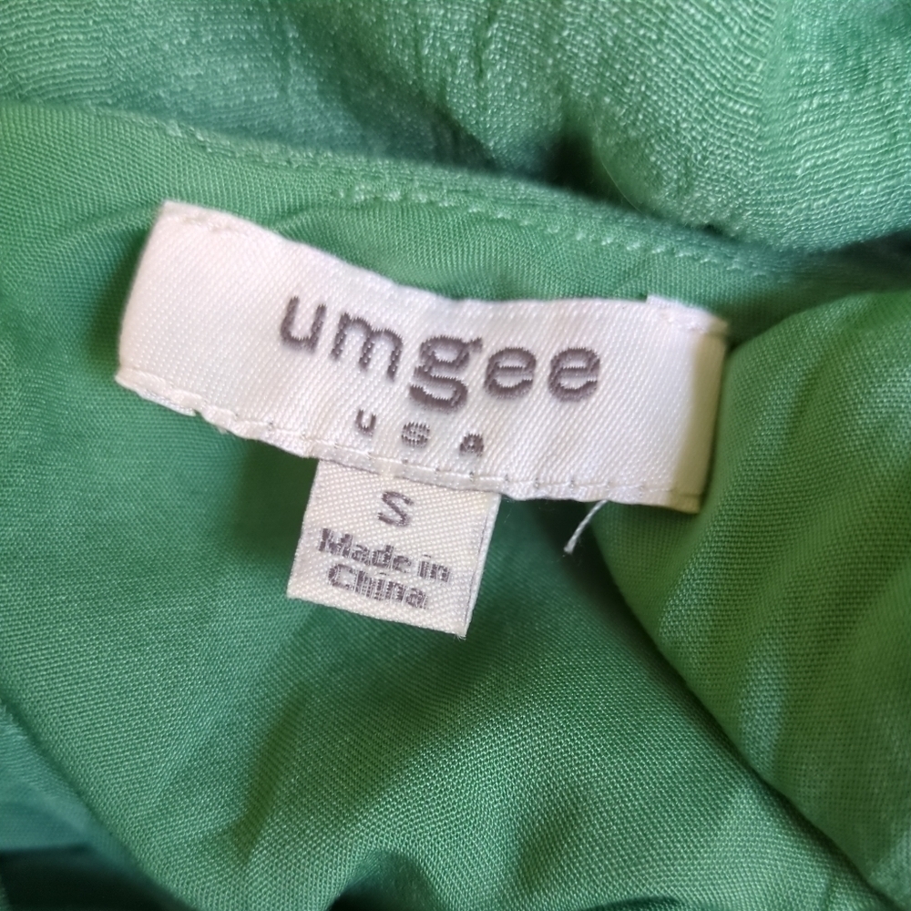 Umgee Boho Bliss Embroidered Whimsical Dress Sage Green Size Small - Picture 5 of 6
